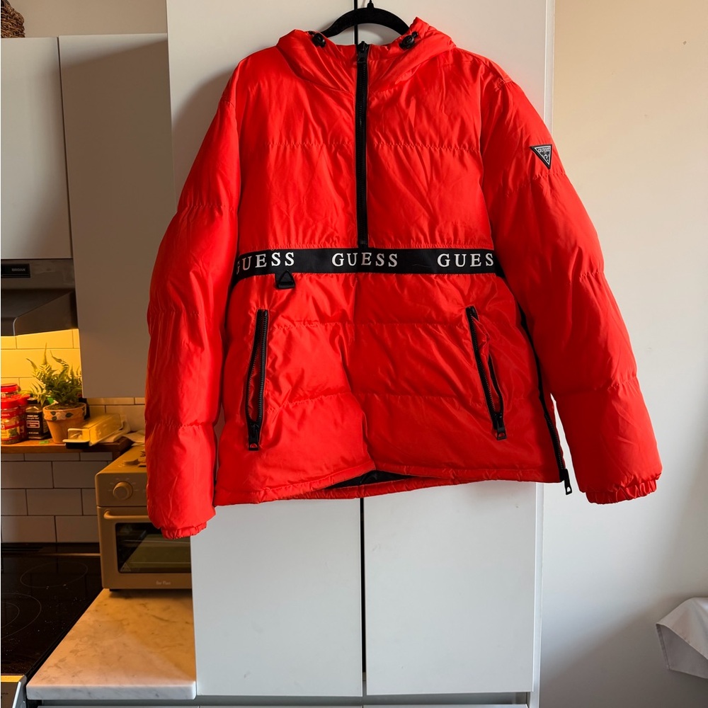GUESS Men's Hooded Pullover Puffer